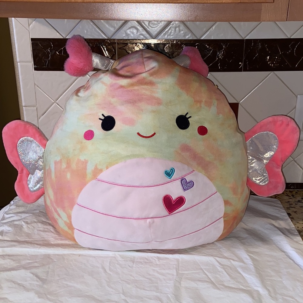 Like new Squishmallow Balia the Butterfly 16" UltraSoft Valentine's Day Plush - Picture 4 of 8